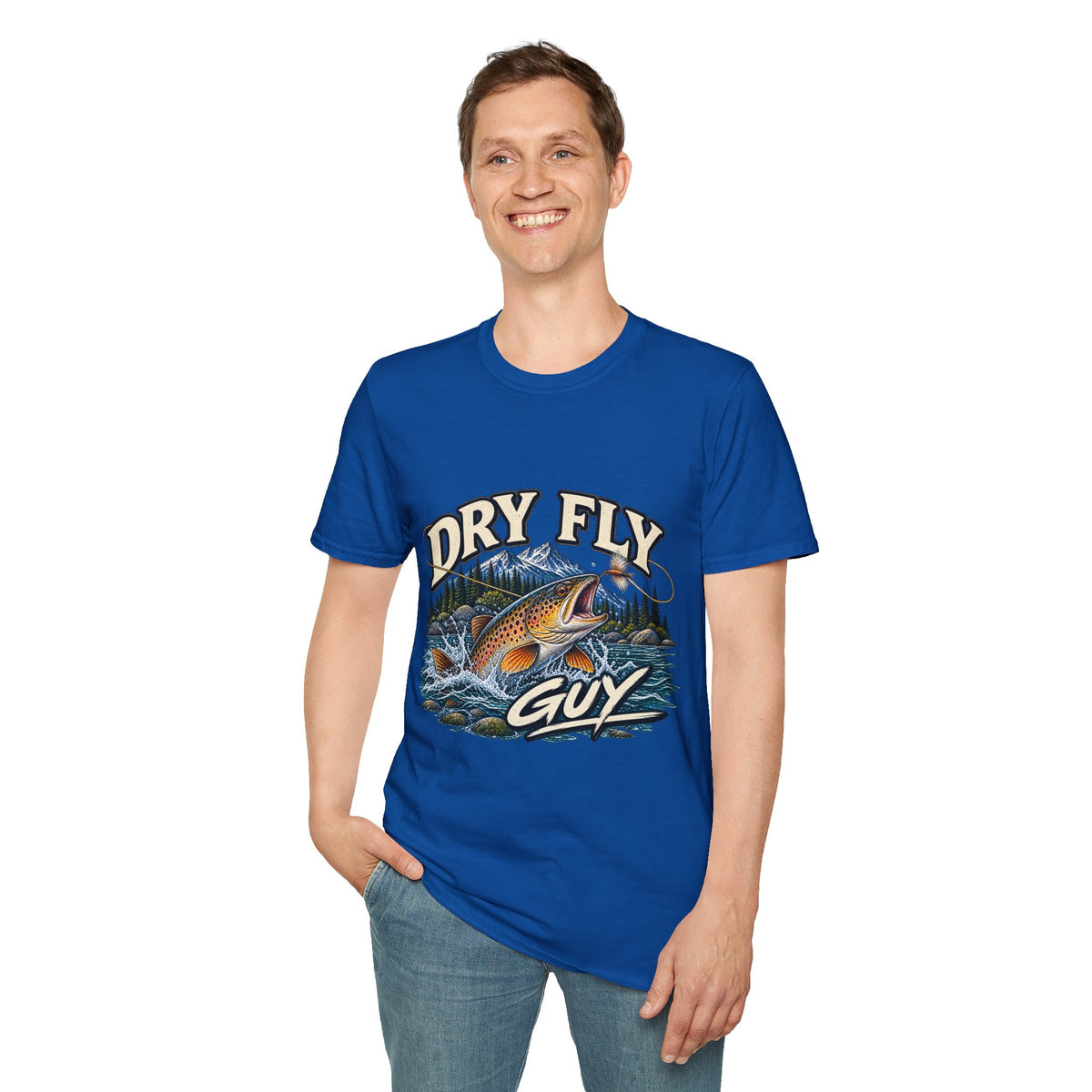 Dry Fly Guy T-Shirt — Vintage Trout Fly Fishing Graphic Tee
