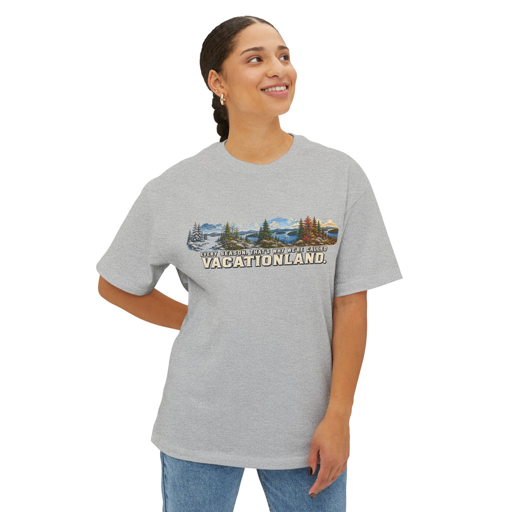 Vacationland Maine Graphic Tee — Scenic Seasons Landscape Shirt