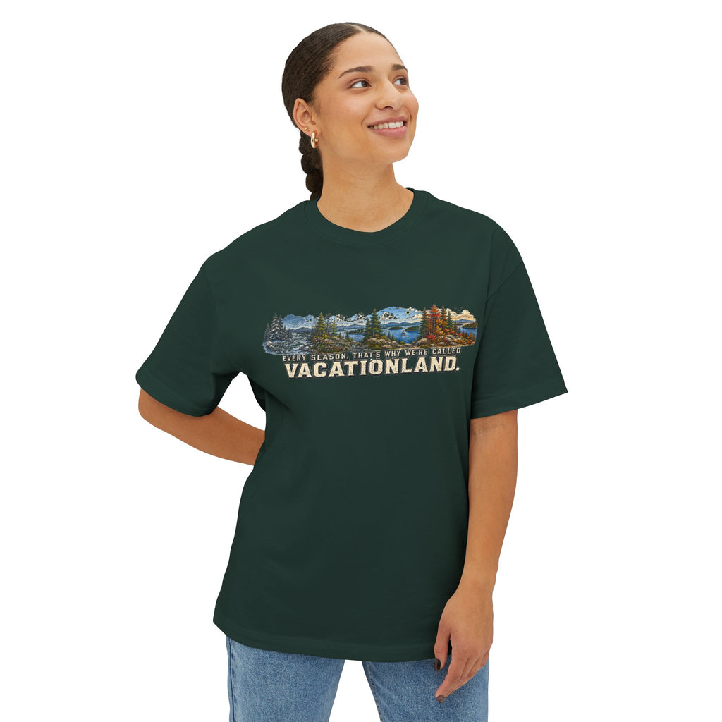 Vacationland Maine Graphic Tee — Scenic Seasons Landscape Shirt