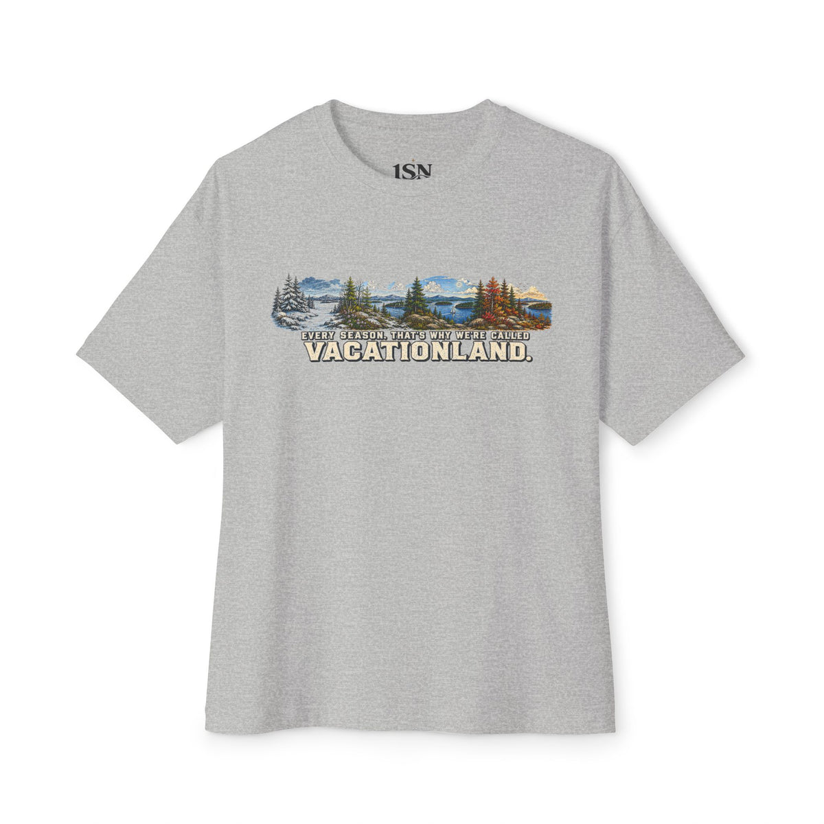 Vacationland Maine Graphic Tee — Scenic Seasons Landscape Shirt