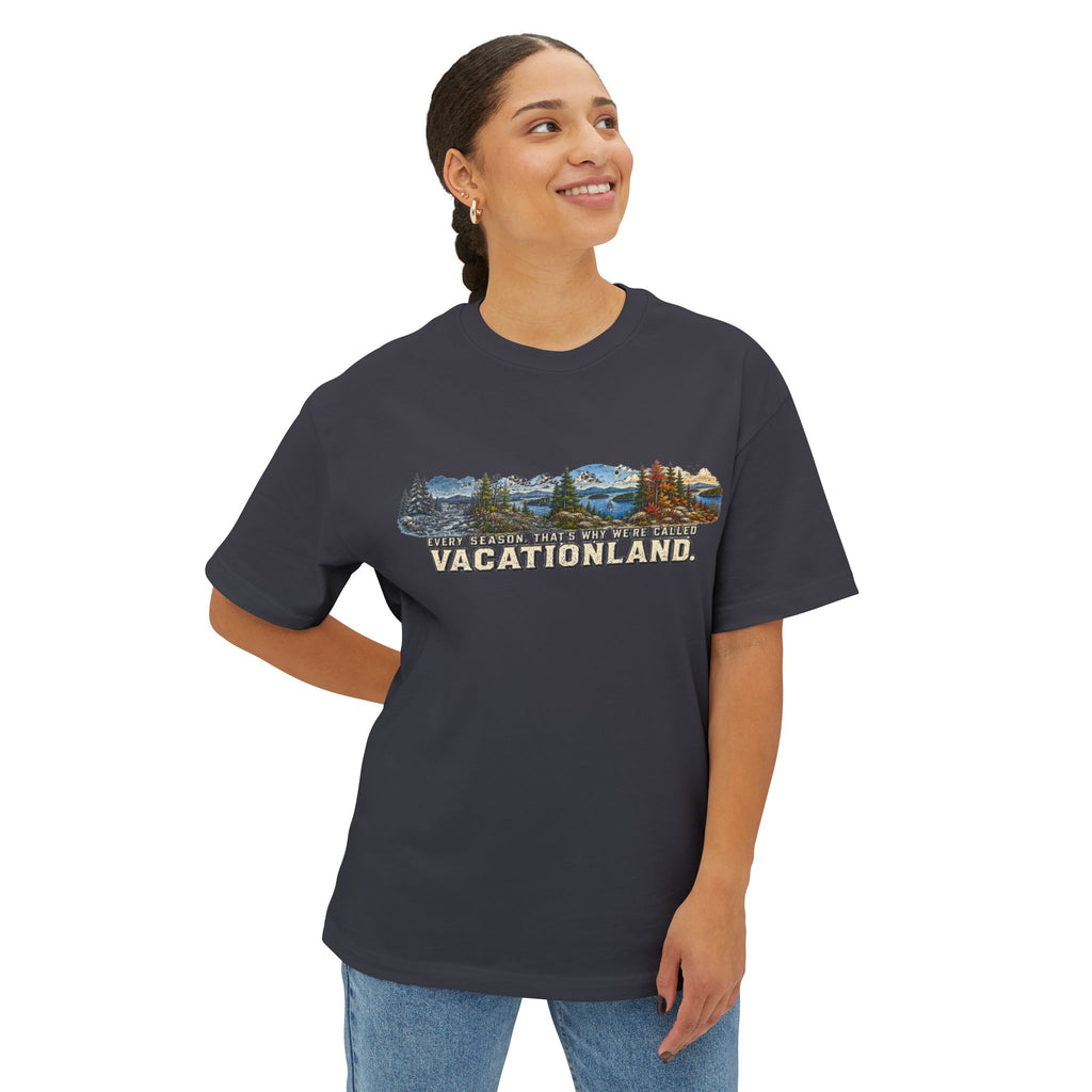 Vacationland Maine Graphic Tee — Scenic Seasons Landscape Shirt