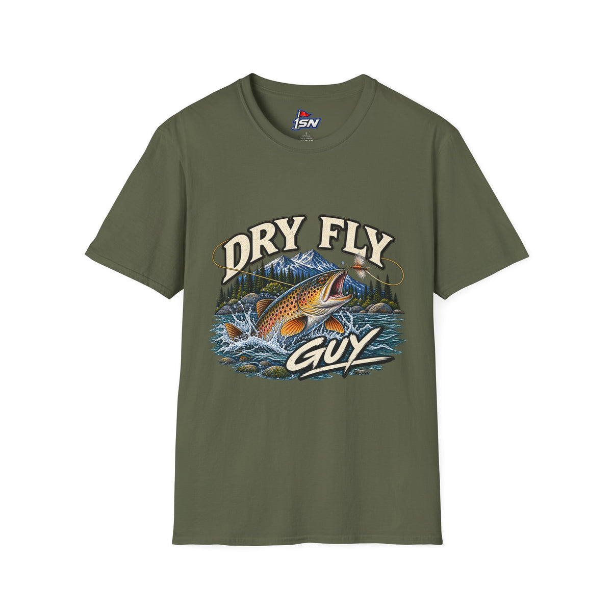 Dry Fly Guy T-Shirt — Vintage Trout Fly Fishing Graphic Tee