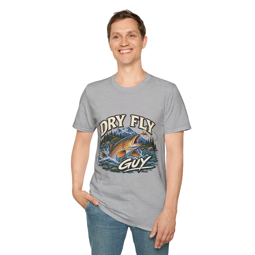 Dry Fly Guy T-Shirt — Vintage Trout Fly Fishing Graphic Tee