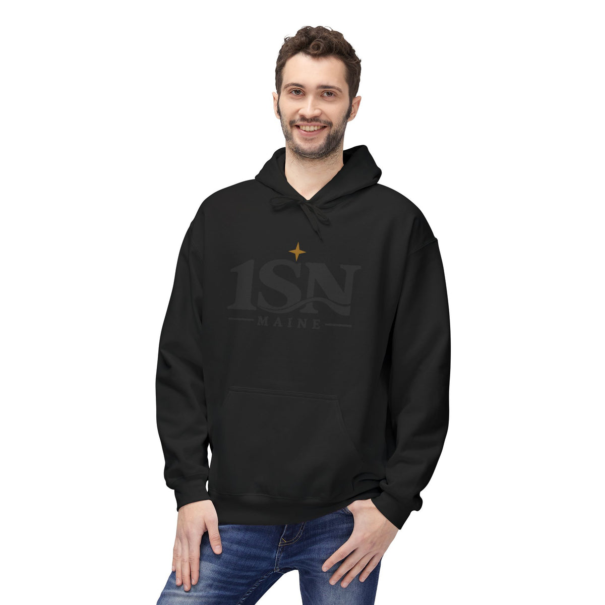 Maine Moose Logo Hoodie — 1SN Graphic Pullover