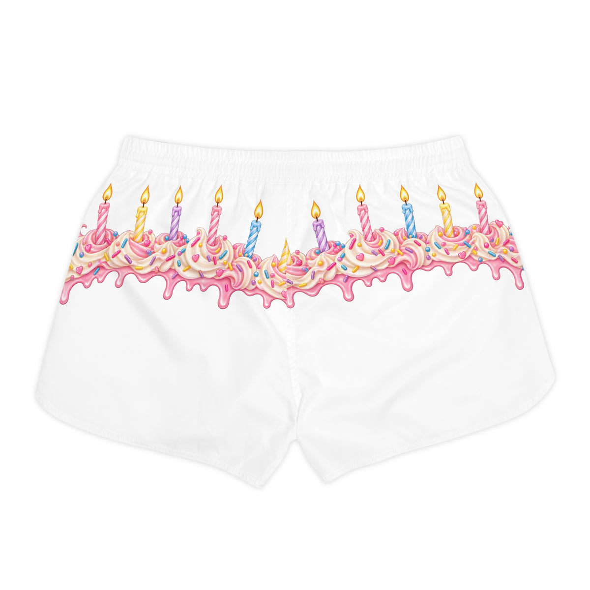 Birthday Candle Drip Shorts — Women's Casual Celebration Shorts