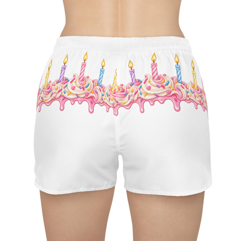 Birthday Candle Drip Shorts — Women's Casual Celebration Shorts