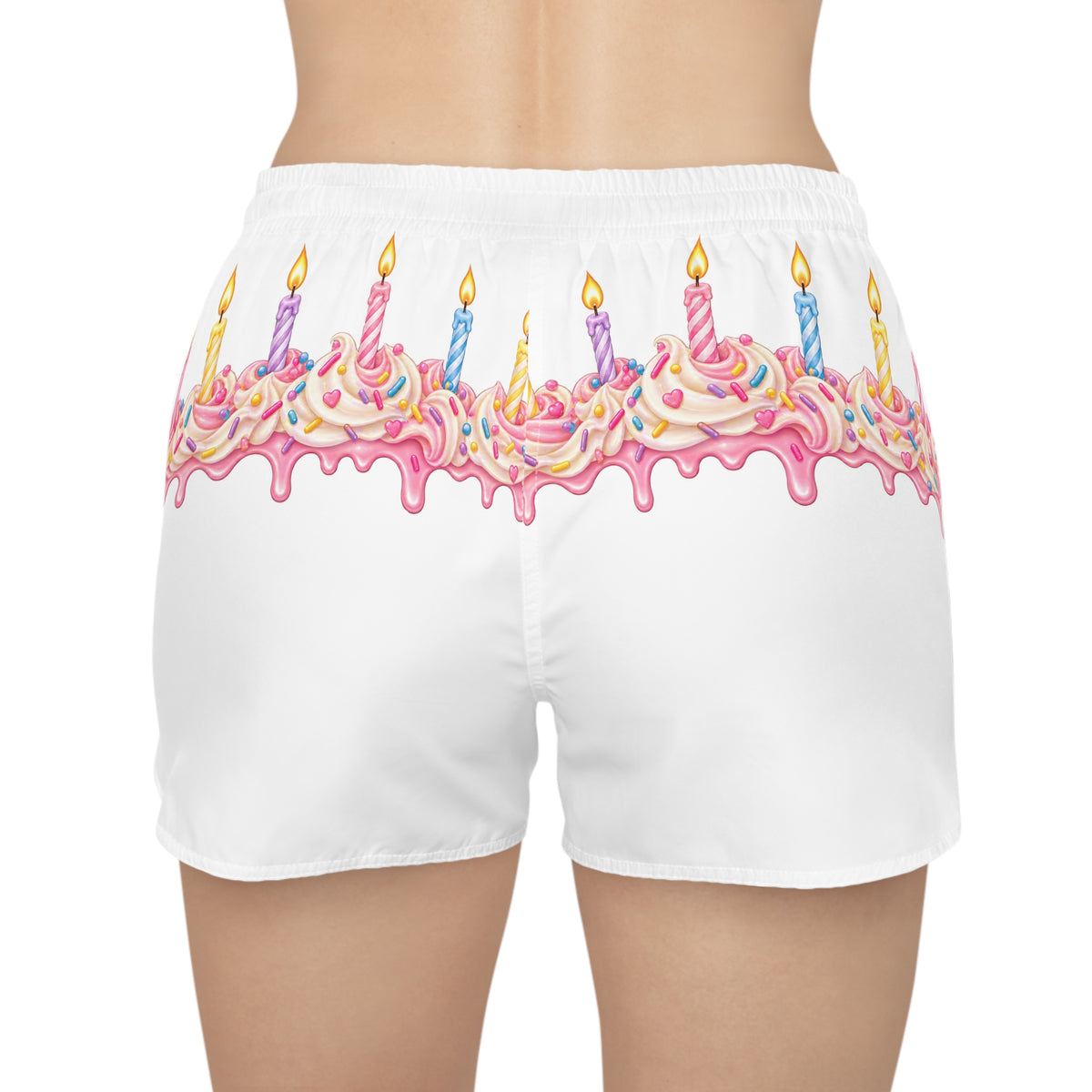 Birthday Candle Drip Shorts — Women's Casual Celebration Shorts