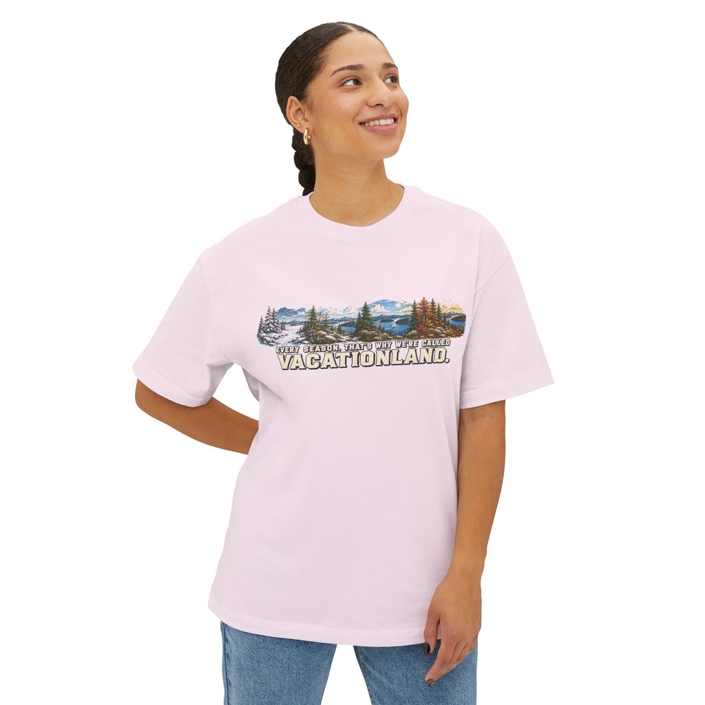 Vacationland Maine Graphic Tee — Scenic Seasons Landscape Shirt