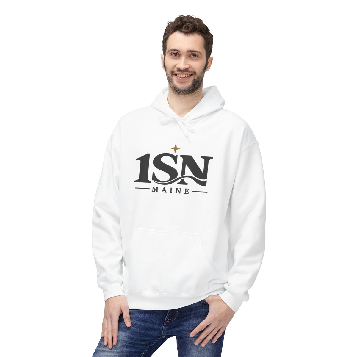 Maine Moose Logo Hoodie — 1SN Graphic Pullover