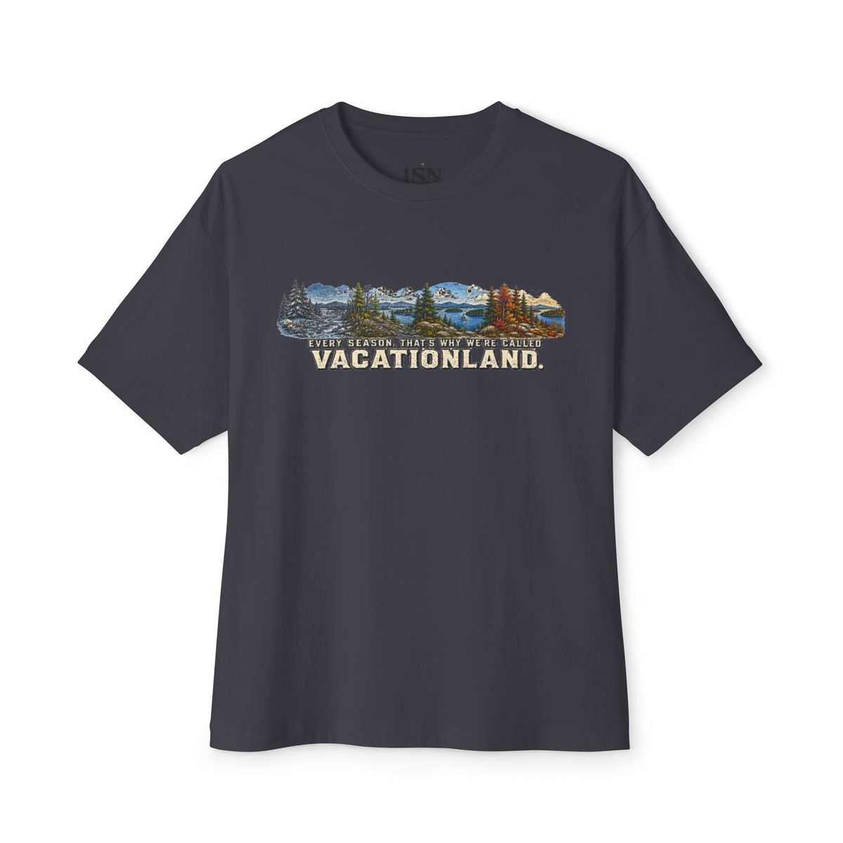 Vacationland Maine Graphic Tee — Scenic Seasons Landscape Shirt
