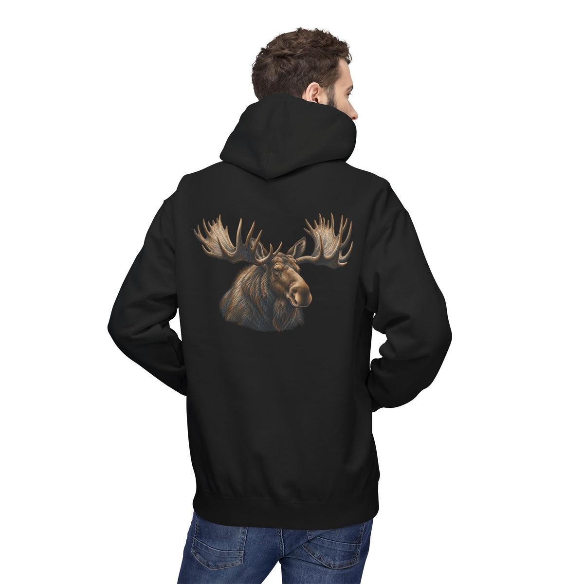Maine Moose Logo Hoodie — 1SN Graphic Pullover