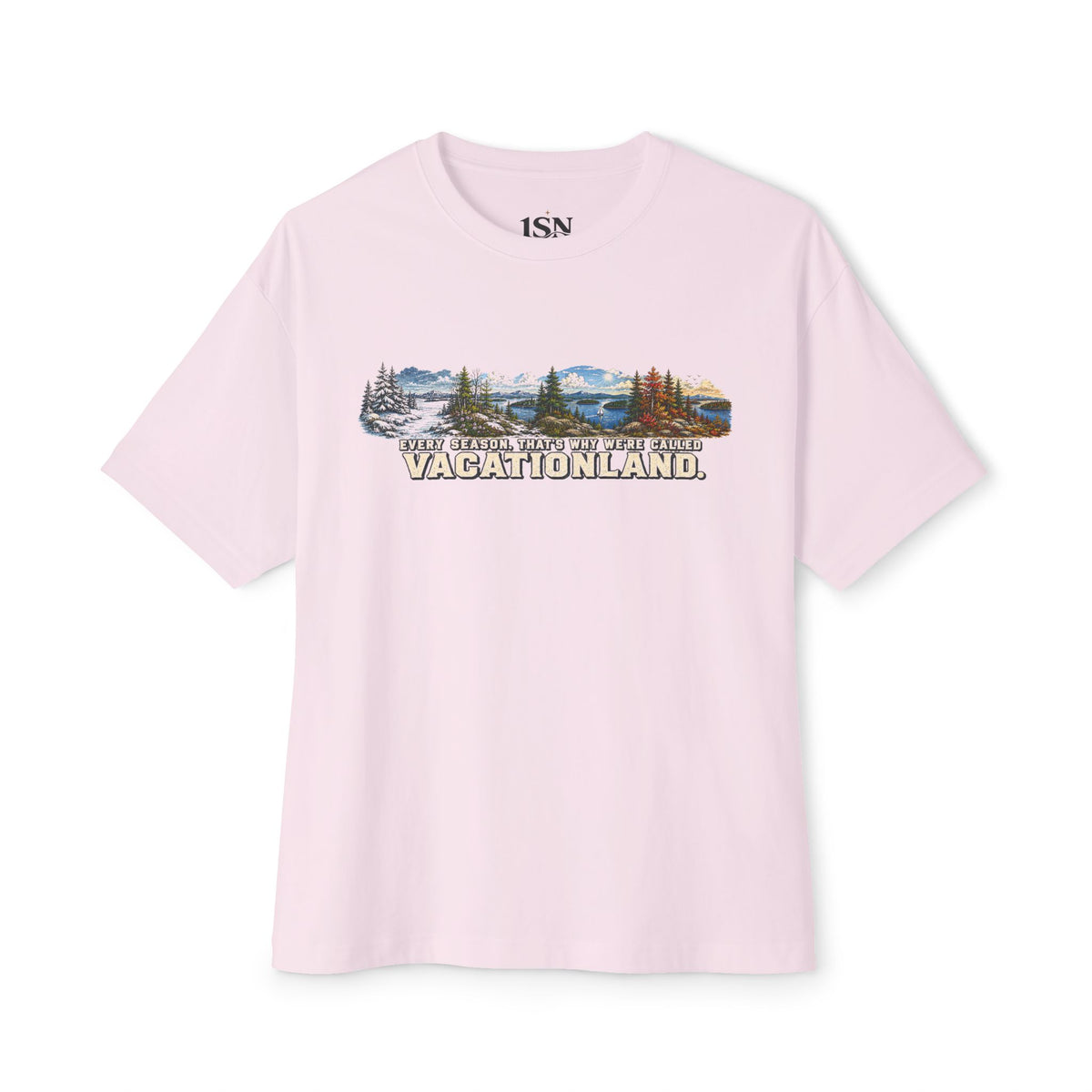 Vacationland Maine Graphic Tee — Scenic Seasons Landscape Shirt