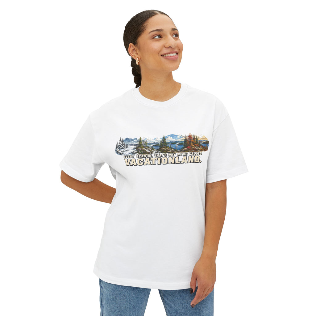 Vacationland Maine Graphic Tee — Scenic Seasons Landscape Shirt
