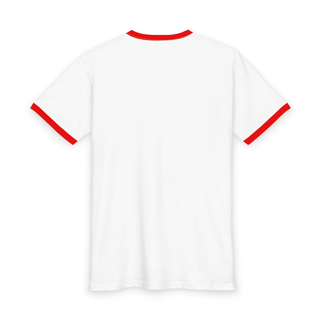 Lighthouse Sketch Ringer Tee — Vintage Coastal Men's T-Shirt