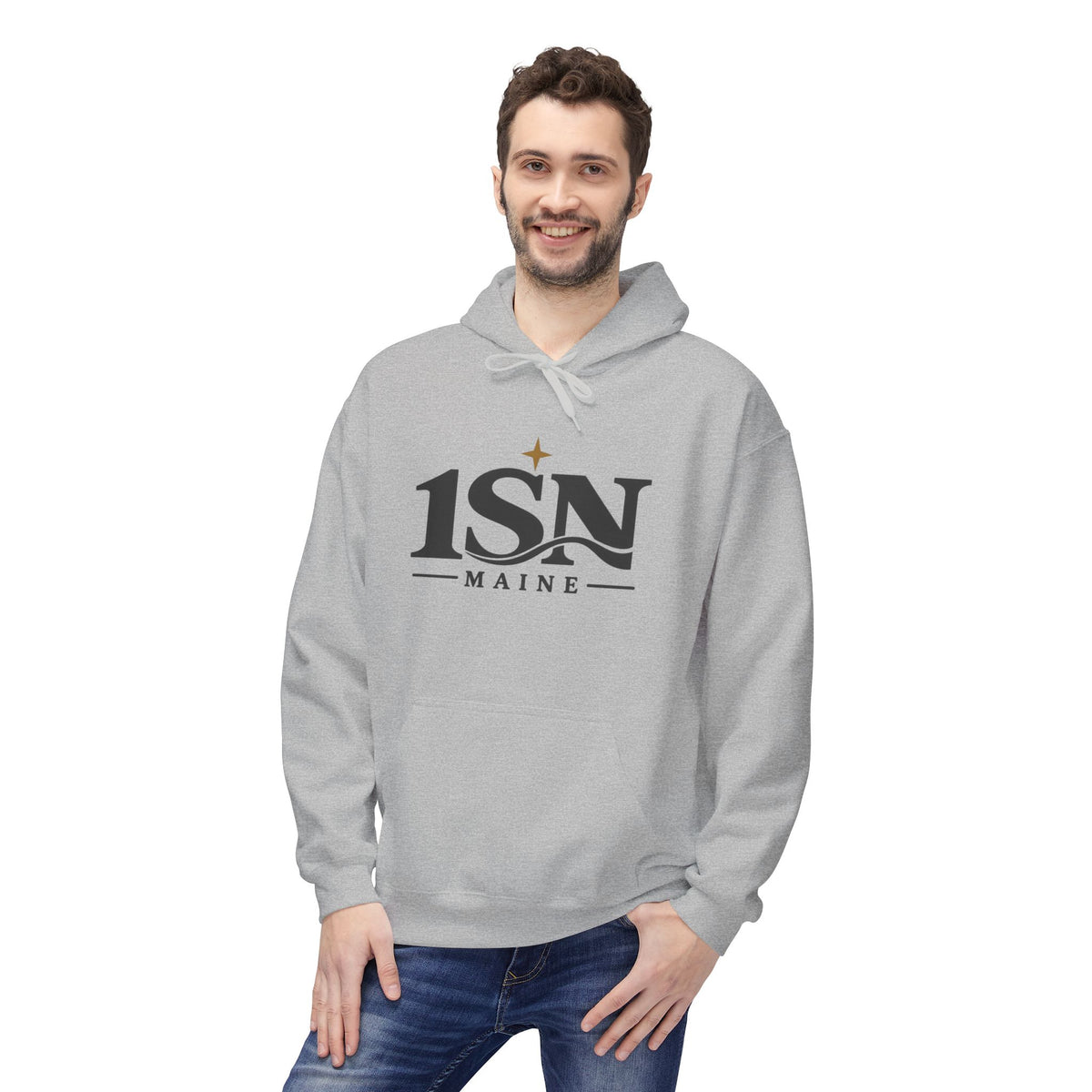 Maine Moose Logo Hoodie — 1SN Graphic Pullover