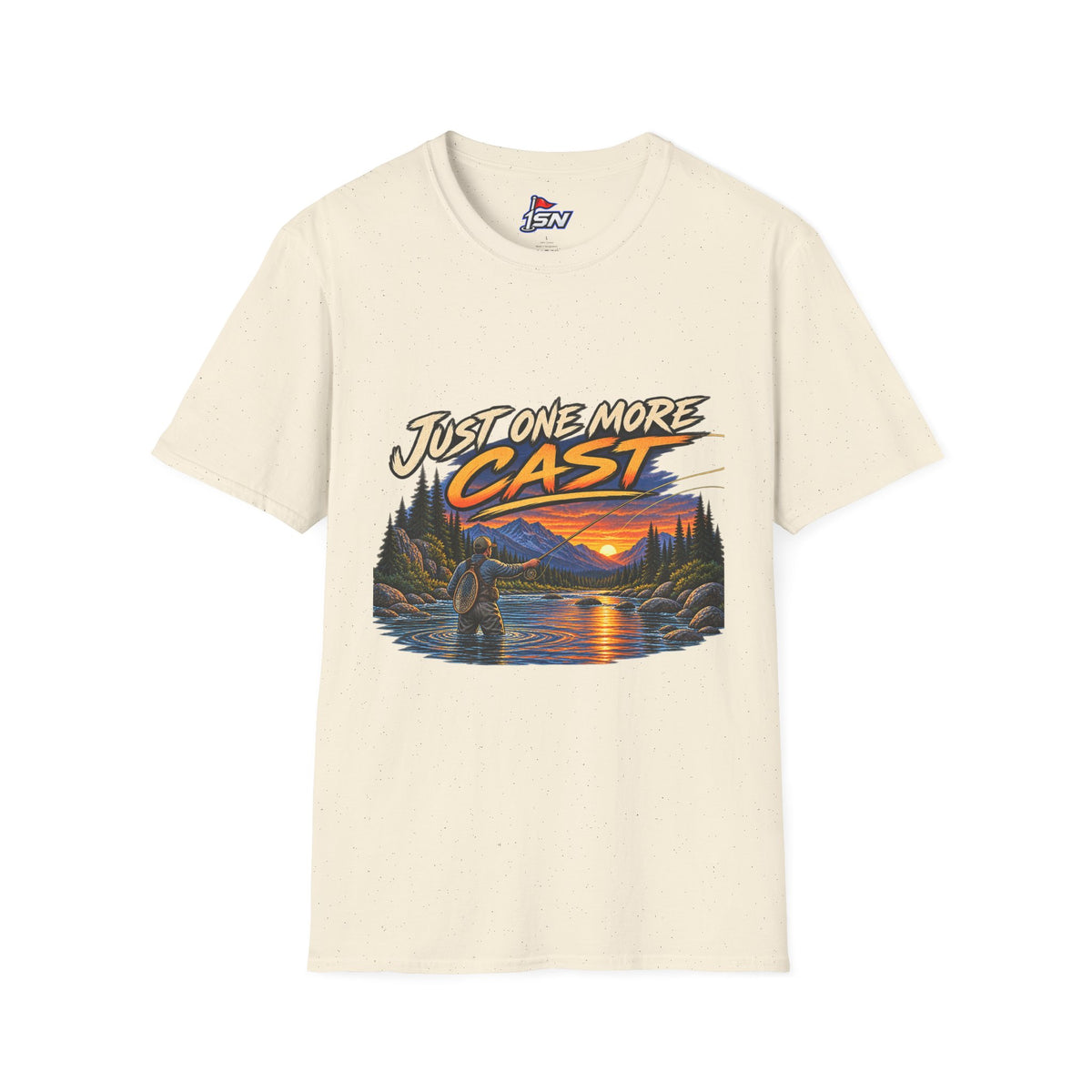 Just One More Cast Fishing T-Shirt — Sunset Lake Angler Graphic Tee